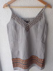 top en lin gris