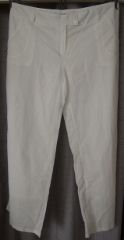 pantalon en lin blanc